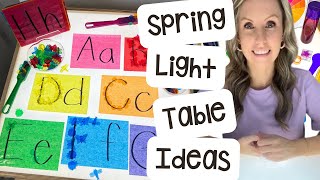 Spring Light Table Ideas for Preschool Prek and Kindergarten [upl. by Zebulen]