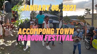 MAROON CELEBRATION IN ACCOMPONG TOWN 2021 JANUARY 06 2021 CELEBRATION [upl. by Assetan31]