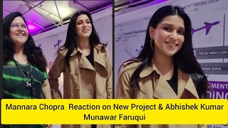 Mannara Chopra Reaction on New Project After Bigg Boss 17 amp Meet Abhishek Kumar Munawar Faruqui [upl. by Danziger]