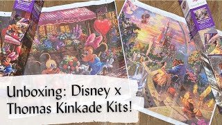 Unboxing NEW Thomas Kinkade Disney Diamond Paintings Licensed amp Budgetfriendly Hobby Lobby Finds [upl. by Aibos919]