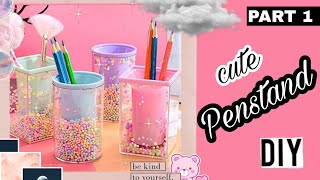 How To Make Pen Stand From Plastic Bottle 💝 Best Out Of Waste 💝 DIY  Pen Holder from waste material [upl. by Bealle]