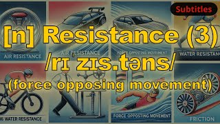 n Resistance meaning force opposing movement with 5 examples [upl. by Zoi]