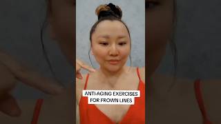 AntiAging exercises for Frown Lines getridofwrinkles faceyoga AitkenovaGulmira [upl. by Coltun]