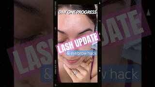 💕Trying a NEW eyebrow hack amp my Grande Lash update grandelash lashgrowth eyebrowhack grwm [upl. by Arlinda]