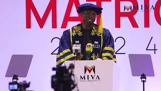 Address by Miva’s Chancellor Sim Shagaya at the 2024 Miva Open University Matriculation Ceremony [upl. by Ezaria877]