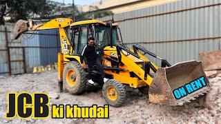 JCB on work and how to rent a JCB in India  JCB business profit [upl. by Camilo]