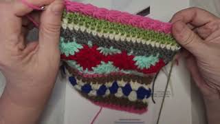 As We Go Stripey Blanket Part 2 Rows 14 to 25 [upl. by Elinad42]