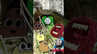 POV Pou Poulina vs Percy Thomas Train Eater scary zoom [upl. by Nelra]