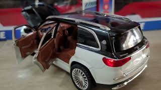 Review 2025 Maybach GLS 600 124 scale diecast model car White  Black [upl. by Severn527]