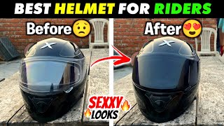 Black Smoke Visor for Apex Axor  Best Helmet for Motovlogger amp YouTubers  Axor Glossy Black Helmet [upl. by Ayotnahs]