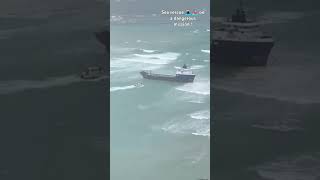 sea rescue 🚢 on a dangerous 😳 mission  searescue viralwatch mustwatchit [upl. by Means]