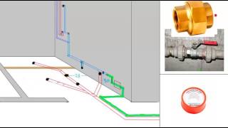 como instalar la tuberia para baño explicado paso a paso  parte 2  agua [upl. by Yert210]