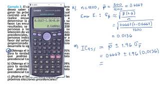 U3 T3 E03 Ejemplo 1 de intervalo de confianza para la proporción de la población [upl. by Ettenal]