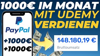 1000€ IM MONAT mit UDEMY verdienen NEUE METHODE Passiv Geld verdienen 2024 [upl. by Wolliw]