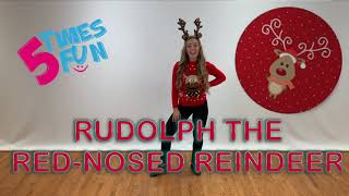 Fun Holiday Dance Choreography to Rudolph The RedNosed Reindeer [upl. by Lacram]