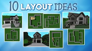 10 FREE HOUSE LAYOUTS  EXTERIORS  Roblox Bloxburg [upl. by Aryam]