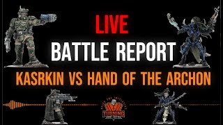 KILL TEAM LIVE BATREP Kasrkin vs Hand of the Archon [upl. by Yrdua854]