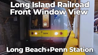 ⁴ᴷ⁶⁰ LIRR M3 Front Window View Long Beach to Penn Station [upl. by Burroughs]