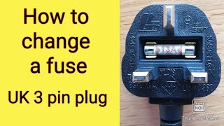 How to change a fuse UK 3 pin plug [upl. by Oribella]