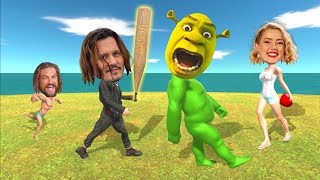 Johnny Depp attacks Shrek after leaving Amber Heard [upl. by Genesa]