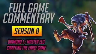 Full Game Commentary  Thought Process D1Master ELO Shaco Jungle [upl. by Nilesoy]