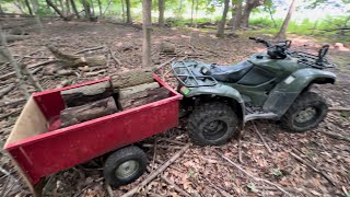 Getting wood with the Honda rancher 420 IN MEXICO [upl. by Chadbourne755]