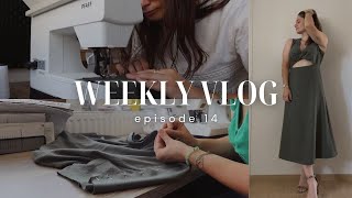 Vlog 15 je couds la robe Andrea de Belène et rendez vous chez le coiffeur [upl. by Nylla]