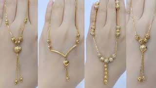 Latest Collection of Light Weight Gold Mangalsutra Designs with Price 2024Latest Gold Necklace Set [upl. by Adnelg135]