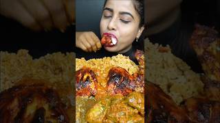 ASMR eaingi chicken biriyani chicken alfaham liver fry egg extra gravy muckbang [upl. by Cotter]