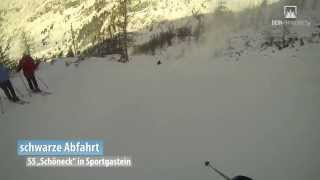 Skigebiet Sportgastein Kamerafahrt auf der schwarzen Piste S5 quotSchöneckquot [upl. by Ynna]