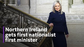 Sinn Feins Michelle ONeill becomes Northern Ireland’s first nationalist first minister [upl. by Umeko]