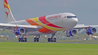 29 HEAVY LANDINGS amp TAKE OFFS  A340 B747400F A350 B777  Amsterdam Schiphol Airport Spotting [upl. by Atirma5]