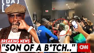 Floyd Mayweather Reacts After Being Attacked by John Gotti III Following Press Conference [upl. by Mikol]