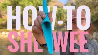 Howto actually use a Shewee Essential female urinal device techniques for solo female travel [upl. by Andri]