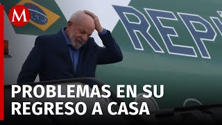 Presidente Lula da Silva aterriza sin complicaciones tras fallas técnicas en su vuelo desde el AIFA [upl. by Ornas220]