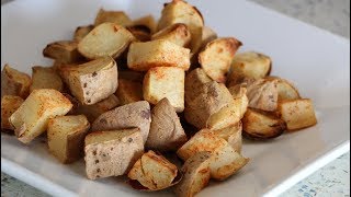 leftover baked potatoes crispy oil free home fries [upl. by Blackington]