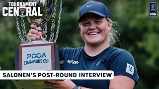 Eveliina Salonen Wins First Major Since 2018  Tournament Central on Disc Golf Network [upl. by Toinette]