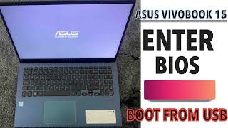 ASUS VIVOBOOK 15  How To Enter Bios Configuration Settings UEFI amp Boot Menu USB [upl. by Naitsihc581]