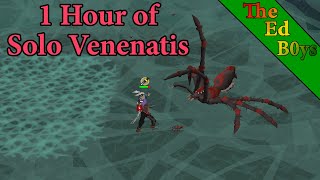 OSRS 1 Hour of Solo Venenatis  Venenatis Example Kills [upl. by Adiehsar]