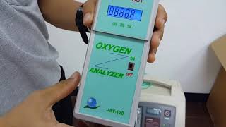 Oxygen analyzer to test purity of oxygen concentrator [upl. by Aihsekyw]