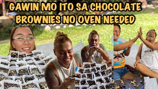 NO BAKE CHOCOLATE BROWNIES  GRABI ANG DALI LANG GAWIN  simplyamory [upl. by Cosette807]