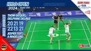 Thom Gicquel  Delphine Delrue vs Jesper Toft  Amalie Magelund  Hylo Open 2024  SF XD Highlights [upl. by Jobe]