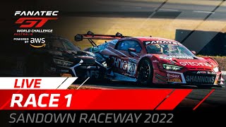 LIVE  Race 1  Sandown  Fanatec GT World Challenge Australia Powered by AWS 2022 [upl. by Adniled478]