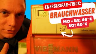 Gasheizung Energie sparen  Brauchwasser weniger heiß  Legionellen Schaltung  Viessmann Trimatik B [upl. by Niamart]