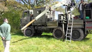 Foden FH70 Gun Tractor Hiab operation [upl. by Lynnea]