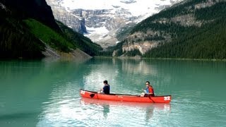 LAKE LOUISE Alberta Canada Banff Attraction [upl. by Kristian]