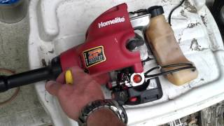 30 25cc homelite weed trimmer for RC boat [upl. by Kcirttap]