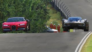 Lamborghini Terzo Millennio vs Bugatti Chiron at Nordschleife [upl. by Nohpets501]