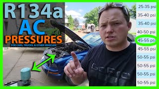 What Pressure Should my Car AC Be  How To Check Automotive R134a Air Conditioner  Recharge Tips [upl. by Dougal]