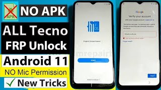 TECNO SPARK 8C KG5j WITHOUT PC Google Account remove NEW TRICK [upl. by Eleonore]